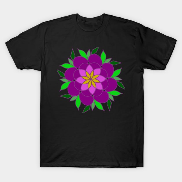 Purple my Flower T-Shirt by CATiltedArt